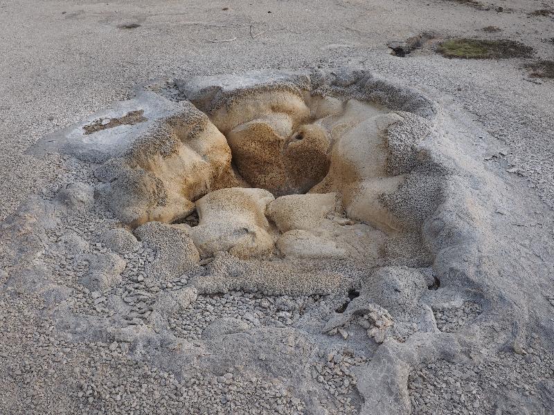 Yellowstone National Park, Wyoming (WY): Biscuit Basin: Shell Spring (no water visible)