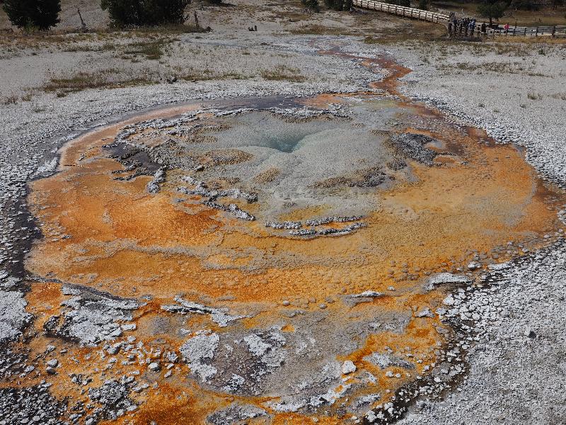Yellowstone National Park, Wyoming (WY): Upper Geyser Basin: Tardy Geyser (not spouting)