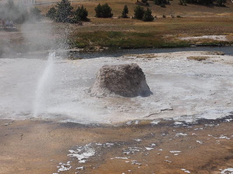 Yellowstone National Park, Wyoming (WY): Upper Geyser Basin: Beehive indicator spouting