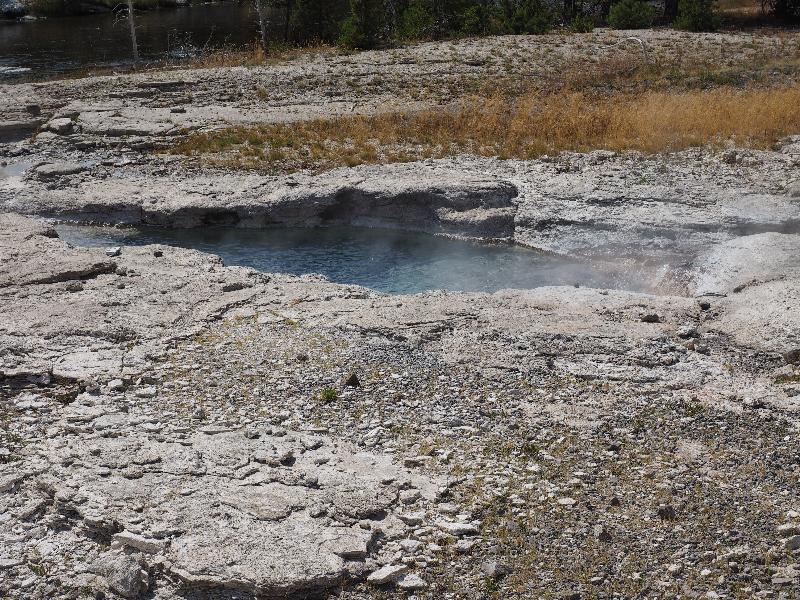 Yellowstone National Park, Wyoming (WY): Upper Geyser Basin: Spiteful Geyser with small bubbling