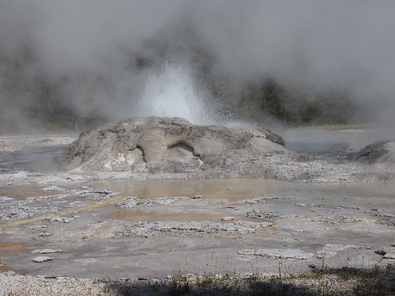 Yellowstone National Park, Wyoming (WY): Upper Geyser Basin: Rocket Geyser spouting