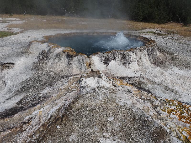 Yellowstone National Park, Wyoming (WY): Upper Geyser Basin: Punch Bowl Spring bubbling