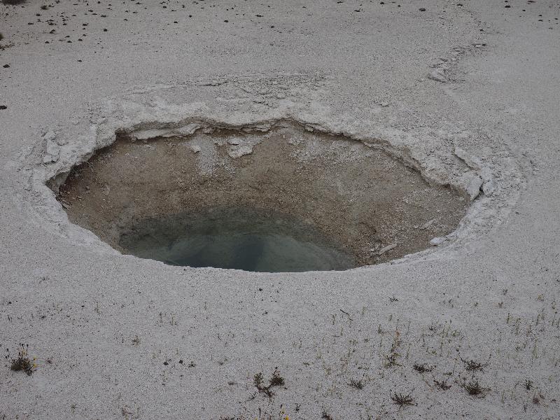 Yellowstone National Park, Wyoming (WY): West Thumb Geyser Basin: Ephedra Spring (small amount of water)