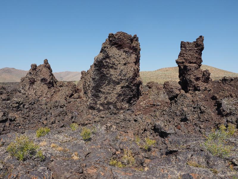 Craters Of The Moon National Monument, Idaho (ID): North Crater Flow Trail: cinder cone fragments