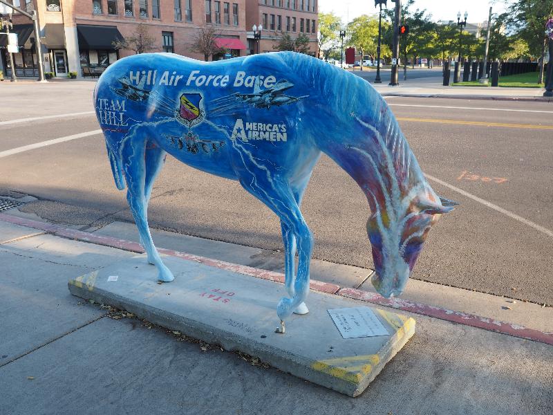 Ogden, Utah (UT): 25th Street: Team Hill (horse sculpture, William Dimick)