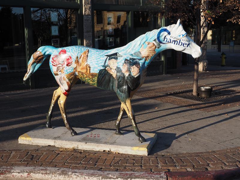Ogden, Utah (UT): 25th Street: Yesterday, Today and Tomorrow (horse sculpture)