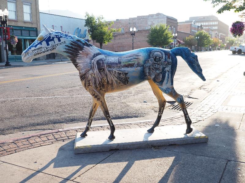 Ogden, Utah (UT): 25th Street: Yesterday, Today and Tomorrow (horse sculpture)