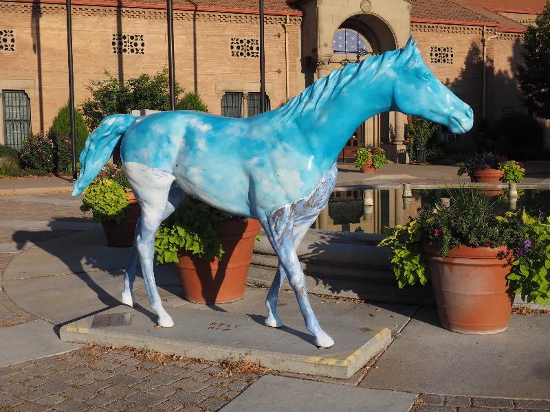 Ogden, Utah (UT): 25th Street: Ben Lomond Blue (horse sculpture, Holly Morphet)