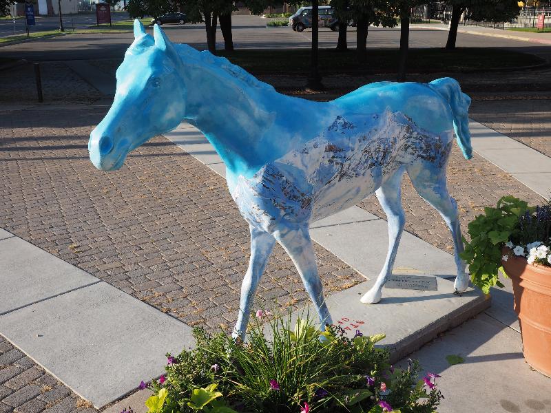 Ogden, Utah (UT): 25th Street: Ben Lomond Blue (horse sculpture, Holly Morphet)