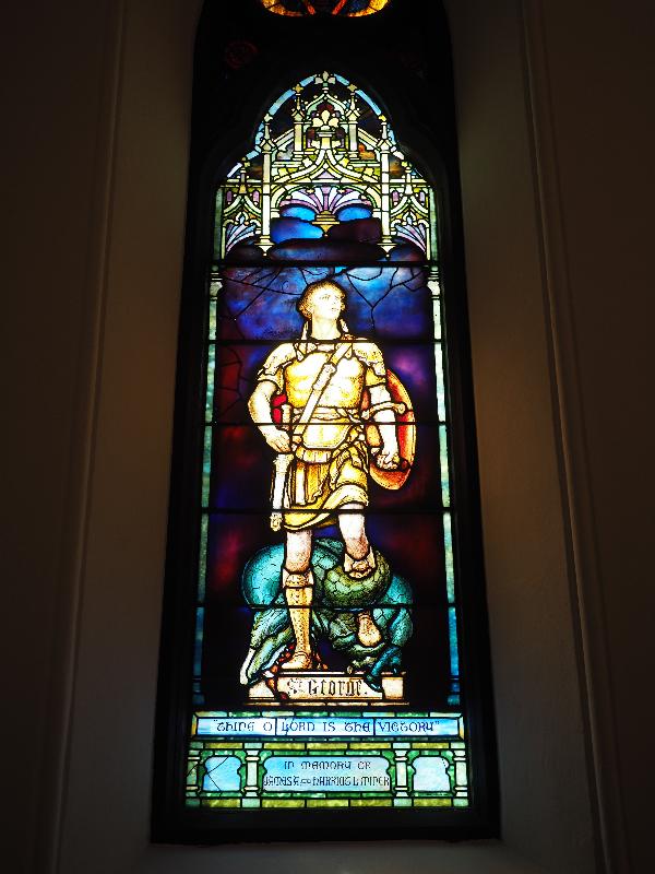 Salt Lake City, Utah (UT): Cathedral Church of St. Mark: Miner Memorial Window, St. George (1916, Tiffany Studios)