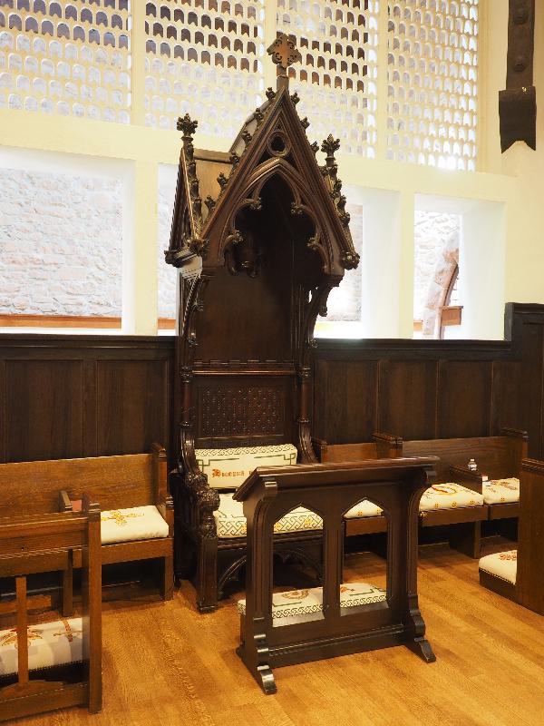 Salt Lake City, Utah (UT): Cathedral Church of St. Mark: cathedra (Bishop's chair)
