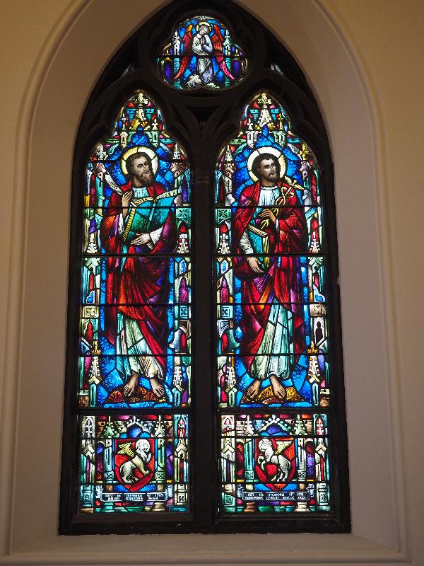 Salt Lake City, Utah (UT): Cathedral Church of St. Mark: Behle Memorial Window, Mark and Luke (Connick)