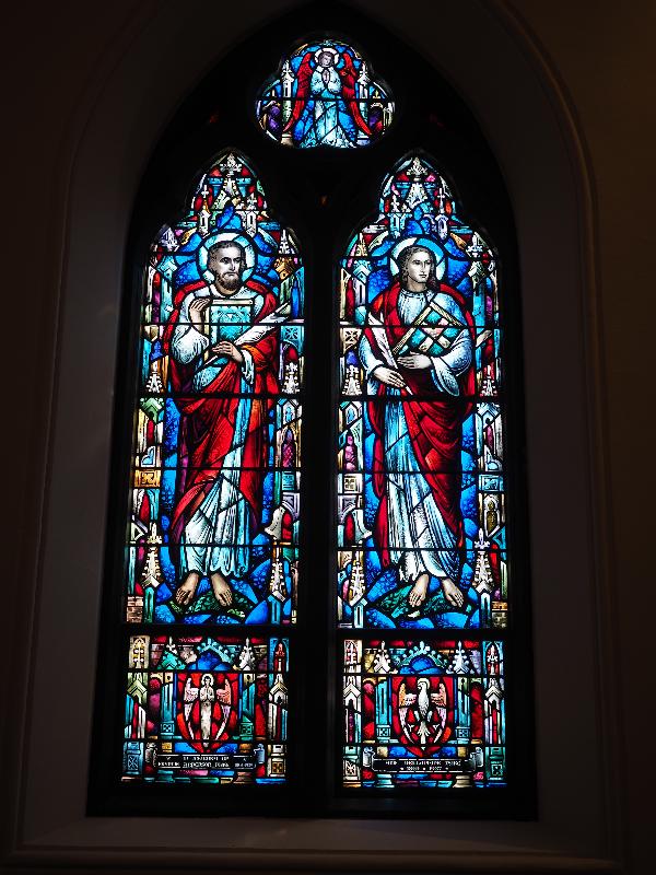 Salt Lake City, Utah (UT): Cathedral Church of St. Mark: Pyke Memorial Window, Matthew and John (Connick)