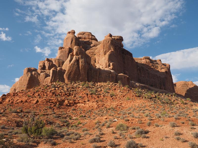 Arches National Park, Utah (UT): Arches Scenic Drive: Courthouse Towers