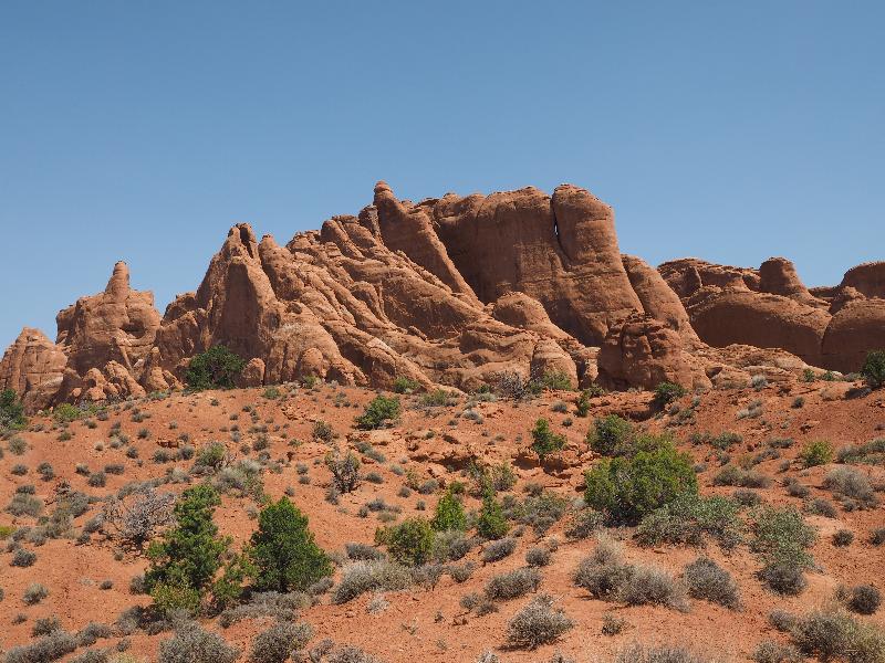 Arches National Park, Utah (UT): Arches Scenic Drive: rocks northwest of Fiery Furnace