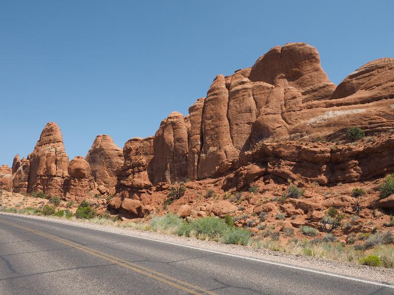 Arches National Park, Utah (UT): Arches Scenic Drive: rocks northwest of Fiery Furnace