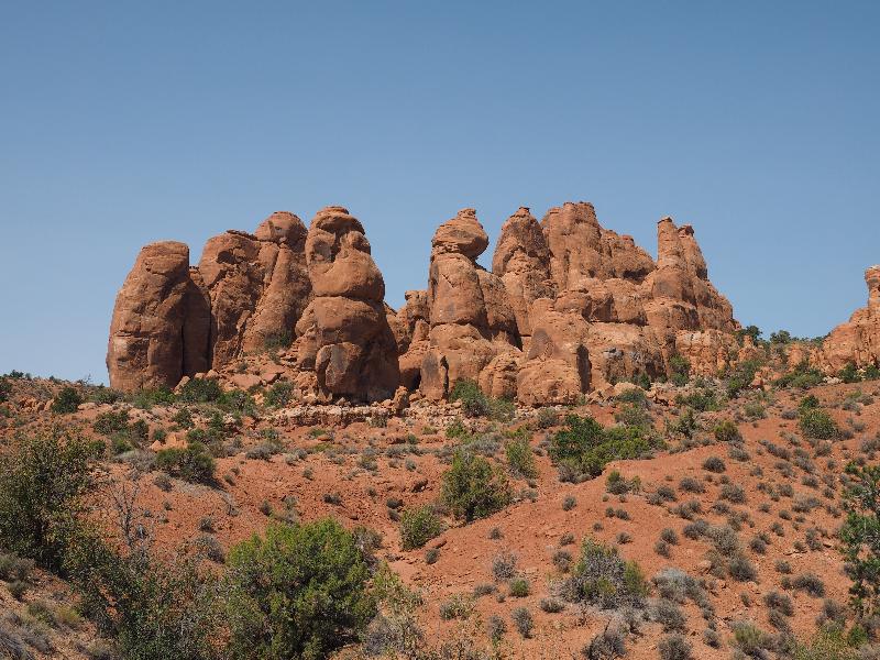 Arches National Park, Utah (UT): Arches Scenic Drive: rocks northwest of Fiery Furnace