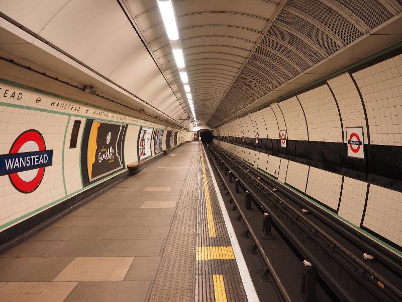 London, England: Wanstead tube station: interior view