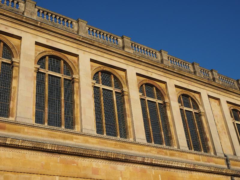 Cambridge, England: Trinity College: Wren Library, facade