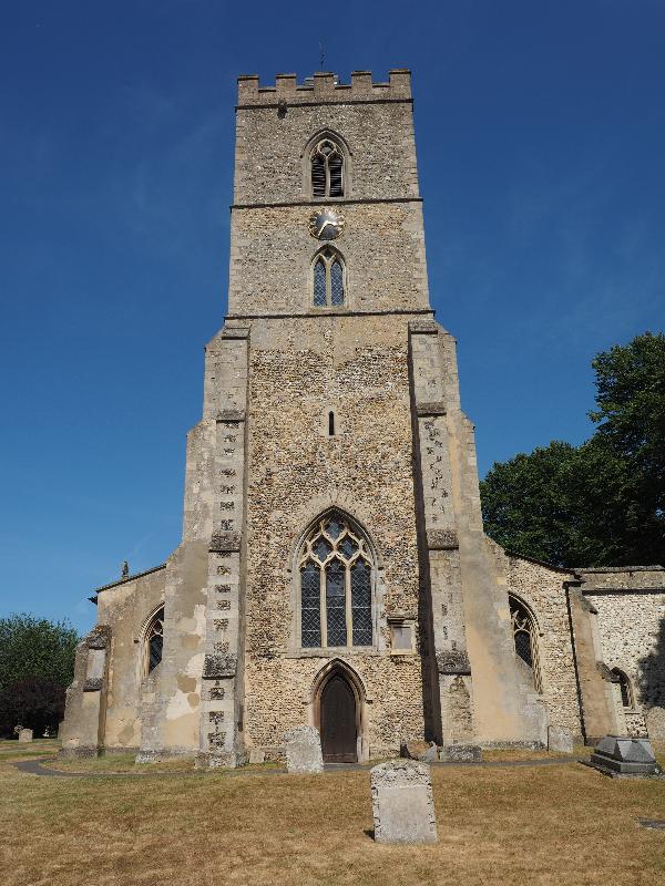 Exning, England: St Martin's Church: exterior view
