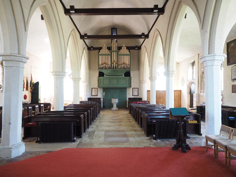 Exning, England: St Martin's Church: interior view