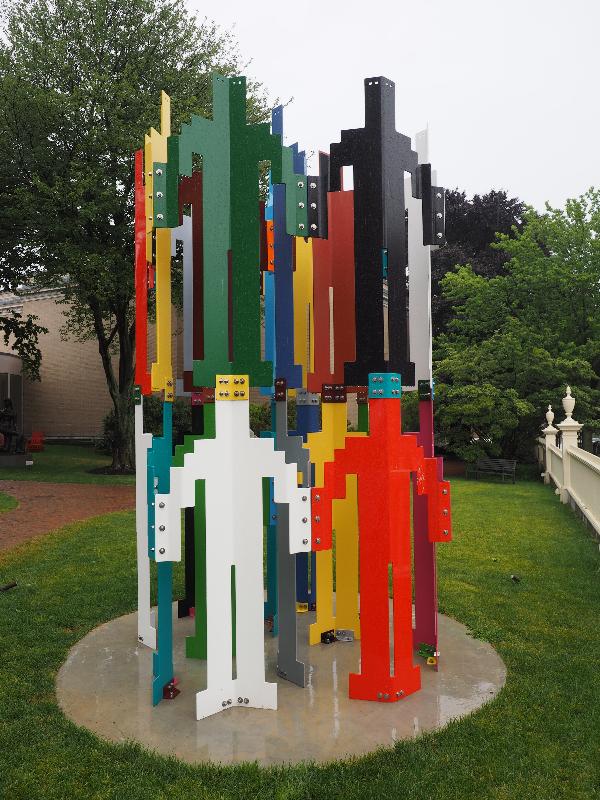 Portland, Maine (ME): Portland Museum of Art: Human Structures (24 Figures Connected, 2007, Jonathan Borofsky)