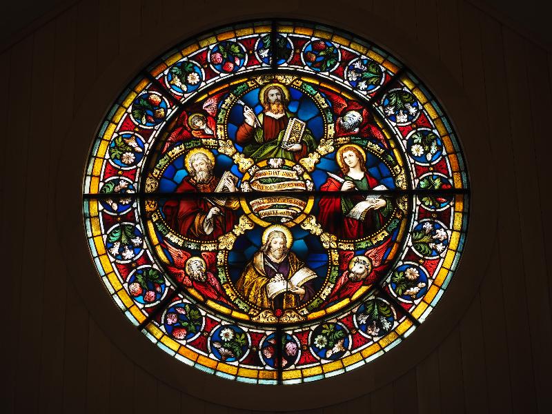 Bath, Maine (ME): Grace Episcopal Church: Four Evangelists (1895, Mayer of Munich)