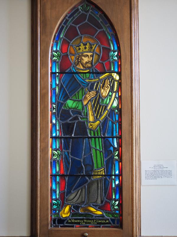 Bath, Maine (ME): Grace Episcopal Church: King David (1959, Hawley Memorial Window)
