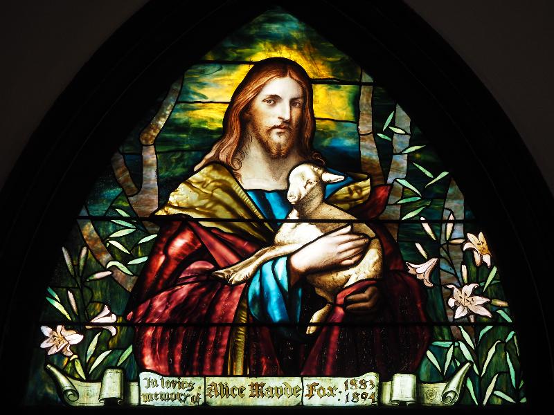Bar Harbor, Maine (ME): St Saviour's Episcopal Church: Good Shepherd (Fox Memorial Window)