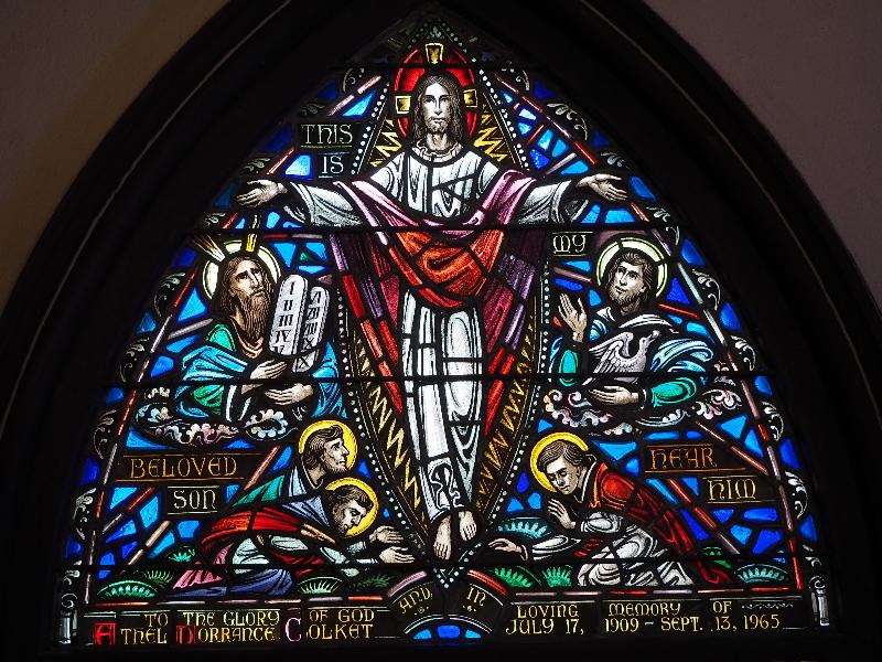 Bar Harbor, Maine (ME): St Saviour's Episcopal Church: Transfiguration (Colket Memorial Window, 1971, Willet)