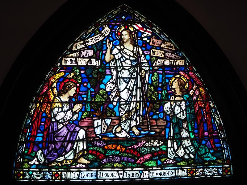 Bar Harbor, Maine (ME): St Saviour's Episcopal Church: Resurrection (Thorndike Memorial Window, 1939, Margaret Redmond)