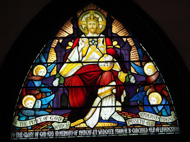 Bar Harbor, Maine (ME): St Saviour's Episcopal Church: Christ, Priest and King (Wingate Memorial Window, 1907, Heaton, Butler and Bayne)