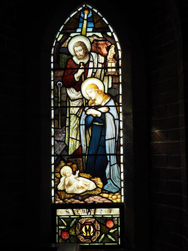 Bar Harbor, Maine (ME): St Saviour's Episcopal Church: Nativity (Jackson Memorial Window, 1902, Heaton, Butler and Bayne)