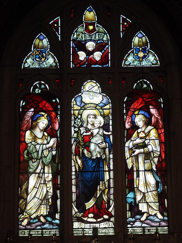 Bar Harbor, Maine (ME): St Saviour's Episcopal Church: Queen of Heaven (Jackson Memorial Window, 1902, Heaton, Butler and Bayne)