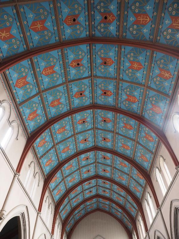 Augusta, Maine (ME): South Parish Congregational Church: ceiling