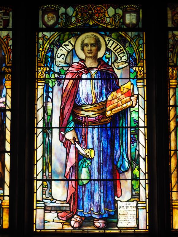 Bretton Woods, New Hampshire (NH): Church of the Transfiguration: St Matthew (Anderson Memorial Window, Maitland Armstrong)