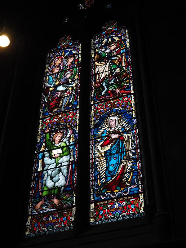 Cambridge, England: St John's College: chapel window (William Wailes)