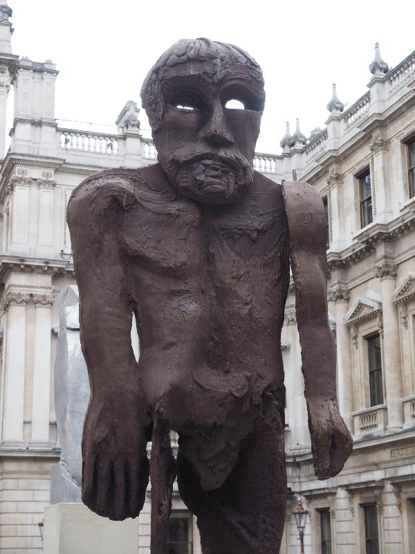 London, England: Royal Academy: Untitled (Red Man) (Thomas Houseago)