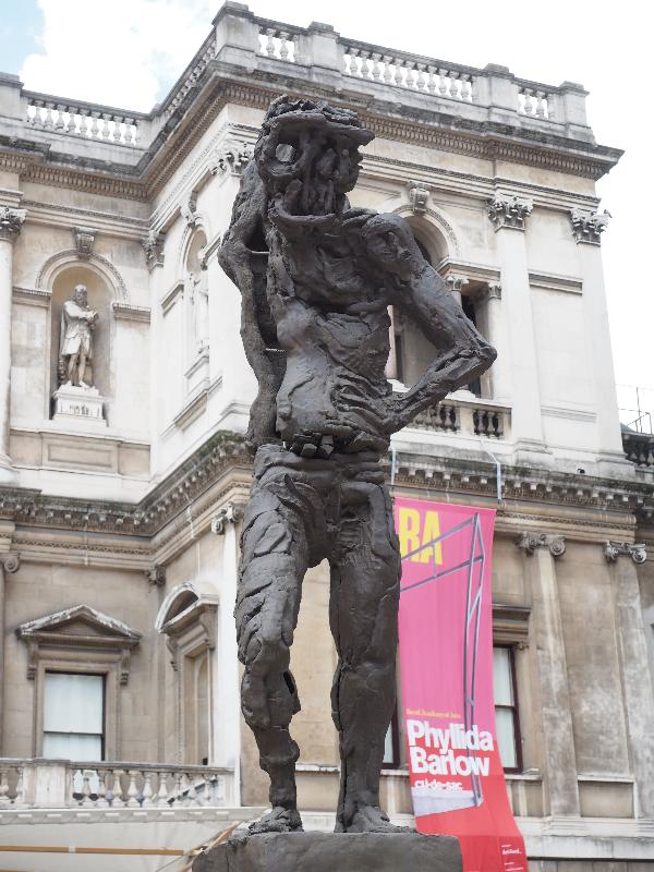 London, England: Royal Academy: Boy III (Thomas Houseago)