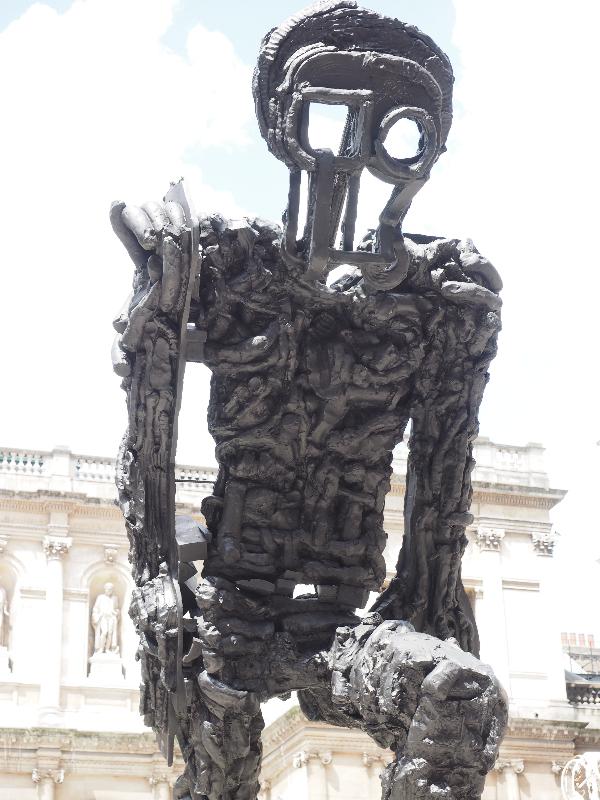 London, England: Royal Academy: Large Walking Figure 1 (Leeds) (Thomas Houseago)