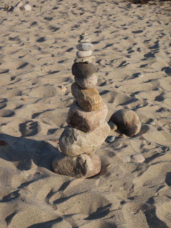 Sandwich, Massachusetts (MA): beach: stone pile