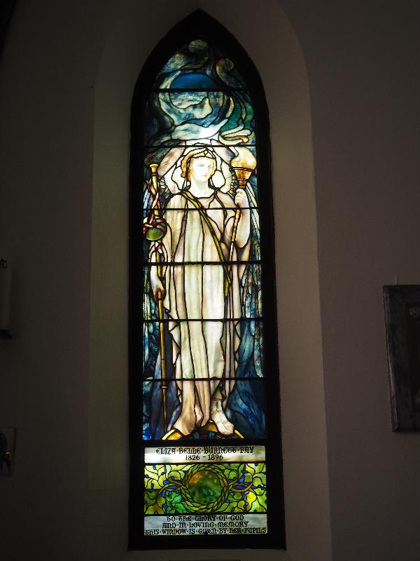 Southborough, Massachusetts (MA): St. Mark's Episcopal Church: Fay Memorial Window, Gabriel (1897, Tiffany Glass and Decorating Company)