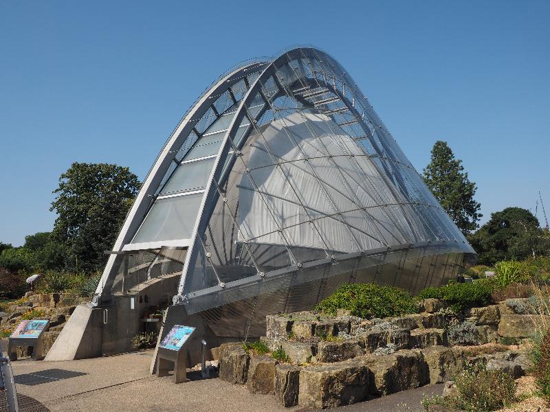 London, England: Kew Gardens: Davies Alpine House (2006, architect WilkinsonEyre)