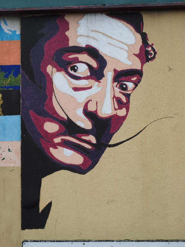 Newcastle-under-Lyme, England: Corporation Street: Salvador Dali