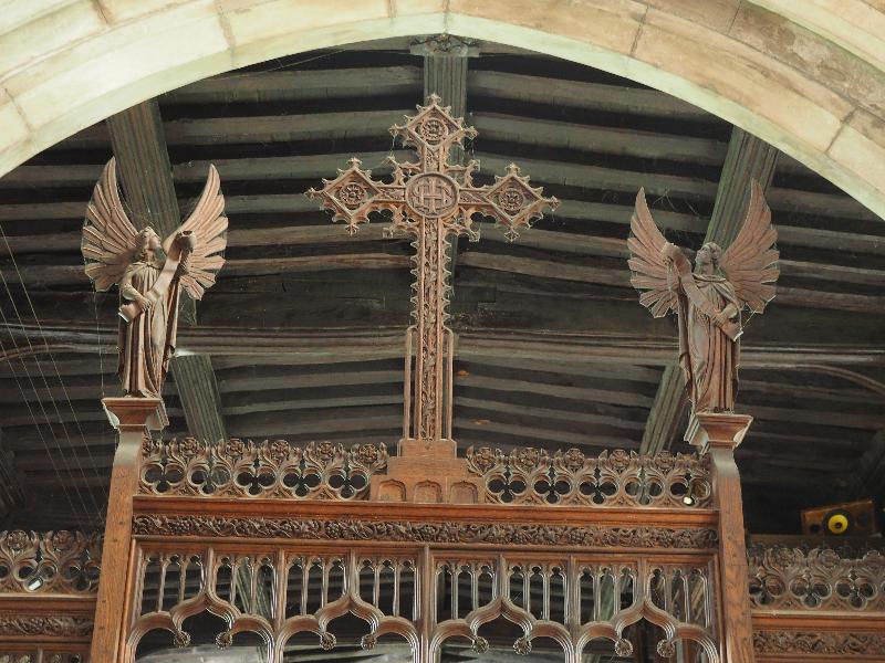 Market Bosworth, England: St Peter's Church: chancel rood screen (1895)