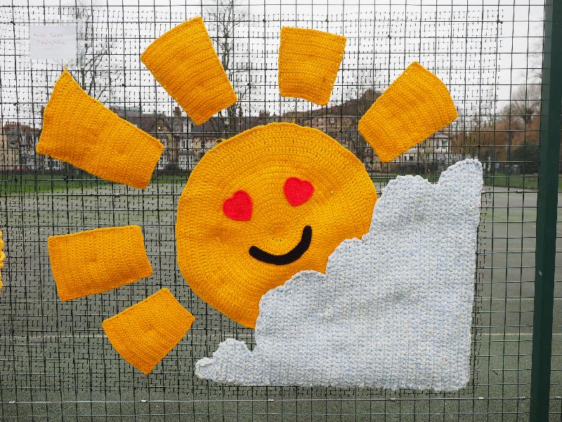 Cambridge, England: Jesus Green: sun coming through cloud (displayed Dec 2020 / Jan 2021, artist Zestyhelix)