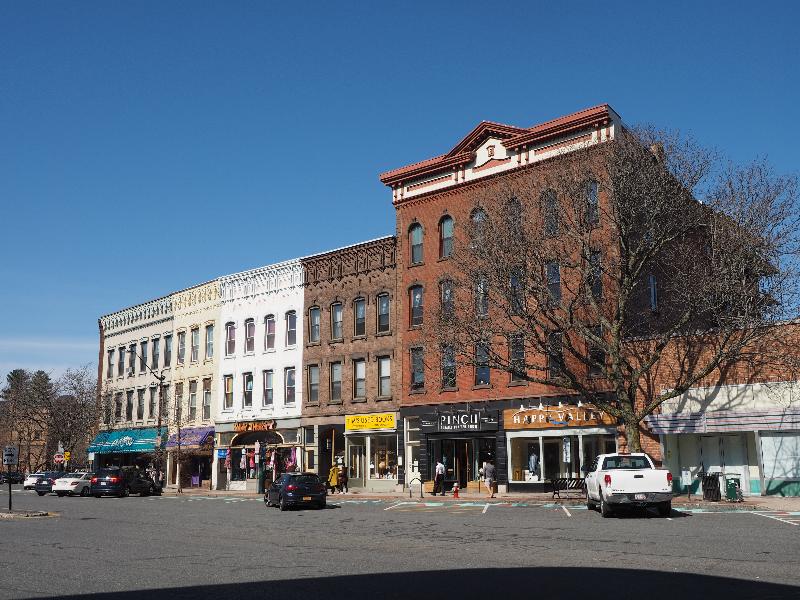 Northampton, Massachusetts (MA): Main Street: view of buildings