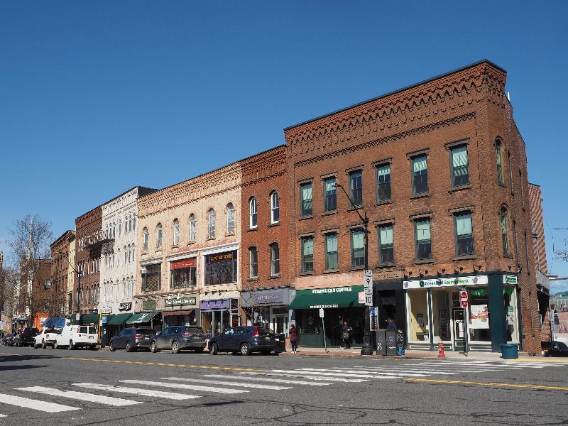 Northampton, Massachusetts (MA): Main Street: view of buildings