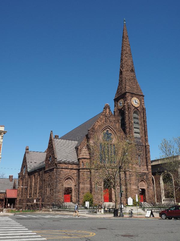 Northampton, Massachusetts (MA): Main Street: First Churches of Northampton (1877, Peabody and Stearns)
