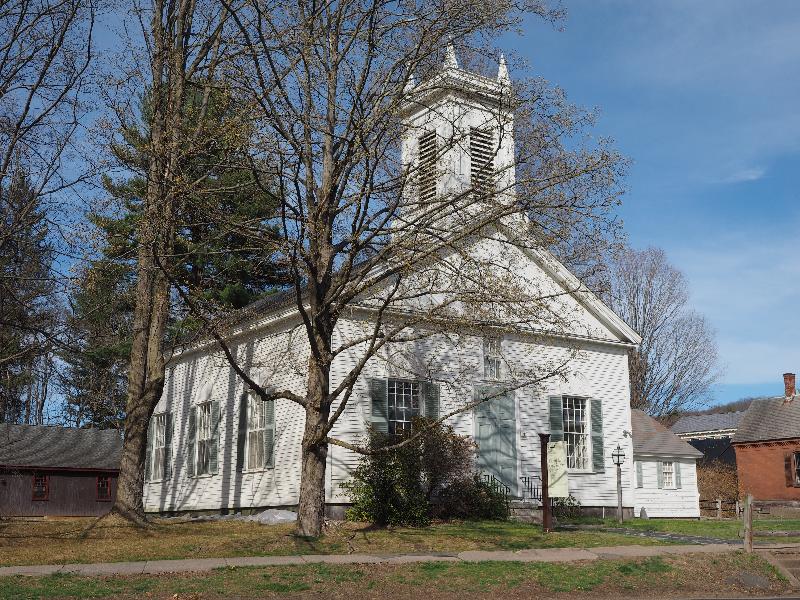 Deerfield, Massachusetts (MA): Memorial Street: Deerfield Community Center (White Church) (1838)